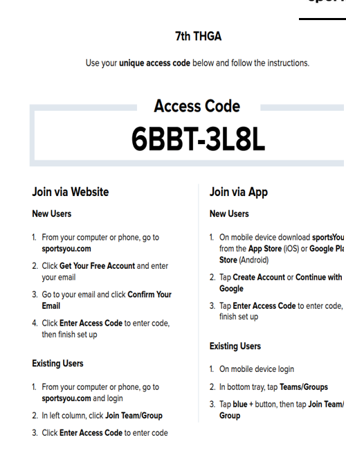 Access Code;6BBT-3L8L